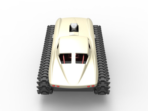 Vintage Monster tank Version 7 Scale 1 to 25 3D प्रिंट मॉडल