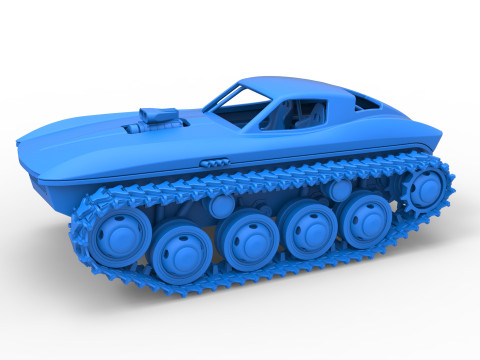 Vintage Monster tank Version 7 Scale 1 to 25 3D प्रिंट मॉडल