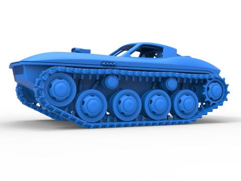 Vintage Monster tank Version 7 Scale 1 to 25 3D प्रिंट मॉडल