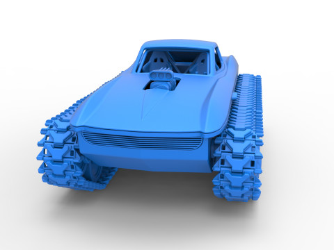 Vintage Monster tank Version 7 Scale 1 to 25 3D प्रिंट मॉडल