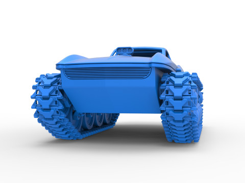 Vintage Monster tank Version 7 Scale 1 to 25 3D प्रिंट मॉडल