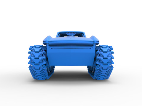 Vintage Monster tank Version 7 Scale 1 to 25 3D प्रिंट मॉडल