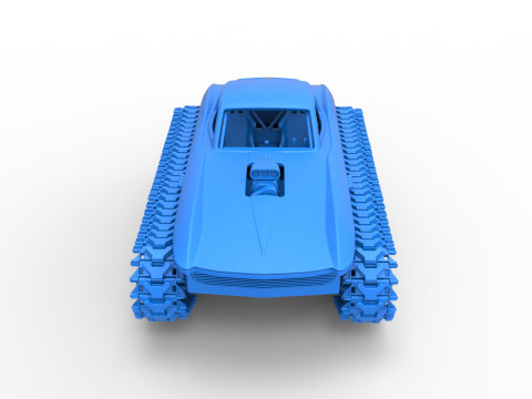 Vintage Monster tank Version 7 Scale 1 to 25 3D प्रिंट मॉडल