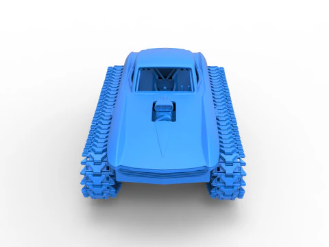 Carro armato Monster vintage versione 7 scala da 1 a 25 Modello di stampa 3D