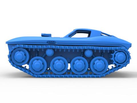 Vintage Monster tank Version 7 Scale 1 to 25 3D प्रिंट मॉडल