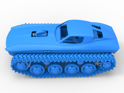 Vintage Monster tank Version 7 Scale 1 to 25 3D प्रिंट मॉडल