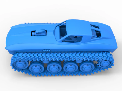 Carro armato Monster vintage versione 7 scala da 1 a 25 Modello di stampa 3D