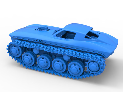 Vintage Monster tank Version 7 Scale 1 to 25 3D प्रिंट मॉडल