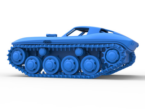 Vintage Monster tank Version 7 Scale 1 to 25 3D प्रिंट मॉडल