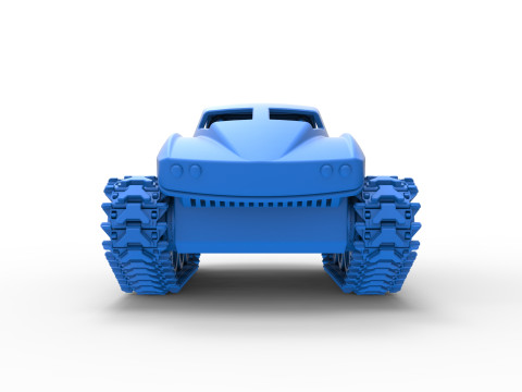 Vintage Monster tank Version 7 Scale 1 to 25 3D प्रिंट मॉडल