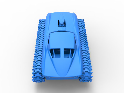 Vintage Monster tank Version 7 Scale 1 to 25 3D प्रिंट मॉडल