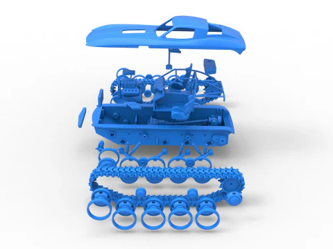 Carro armato Monster vintage versione 7 scala da 1 a 25 Modello di stampa 3D