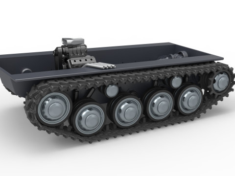 Vintage Monster tank Base Version 3 Scale 1 to 25 Modello di stampa 3D