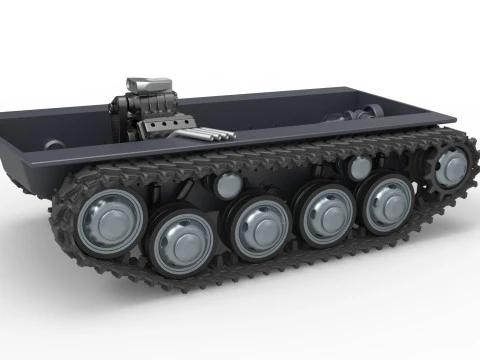 Vintage Monster tank Base Version 3 Scale 1 to 25 3D Print Model