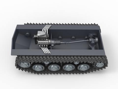 Vintage Monster tank Base Version 3 Scale 1 to 25 3D Print Model