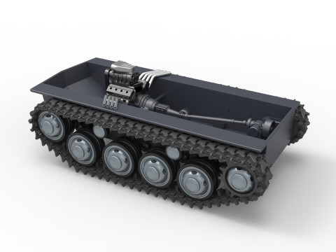 Vintage Monster tank Base Version 3 Scale 1 to 25 3D Print Model