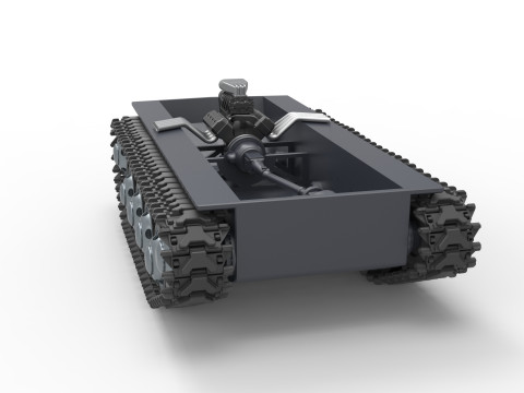 Vintage Monster tank Base Version 3 Scale 1 to 25 3D Print Model