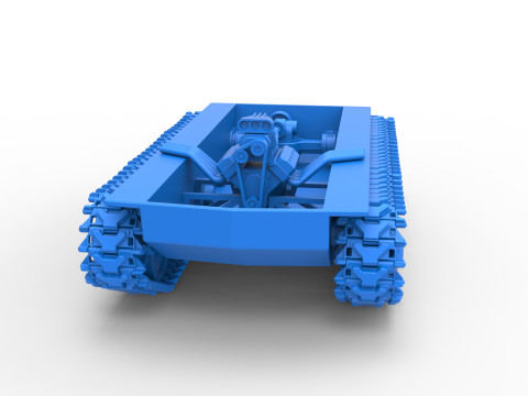 Vintage Monster tank Base Version 3 Scale 1 to 25 3D Print Model
