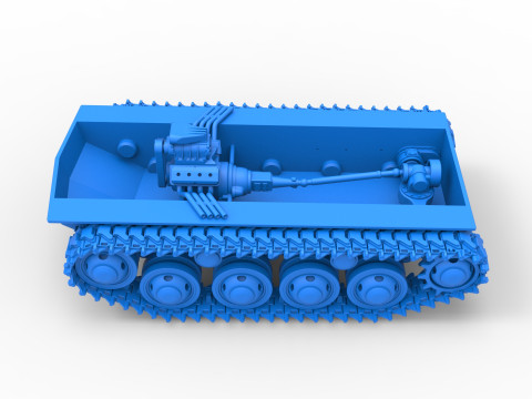 Vintage Monster tank Base Version 3 Scale 1 to 25 3D Print Model