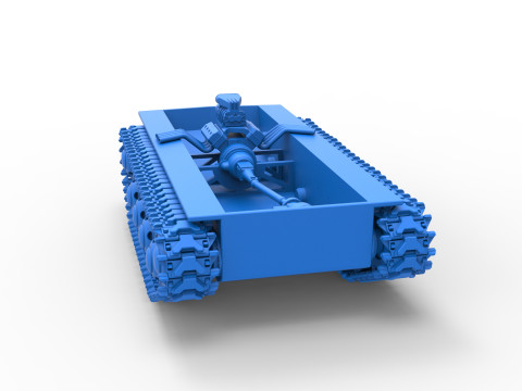 Vintage Monster tank Base Version 3 Scale 1 to 25 3D Print Model