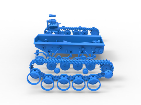 Vintage Monster tank Base Version 3 Scale 1 to 25 3D Print Model