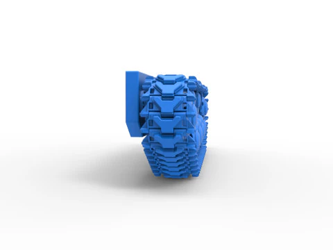 Schiene f&uuml;r Vintage Monster Tank Version 3 im Ma&szlig;stab 1 bis 25 3D Druckmodell