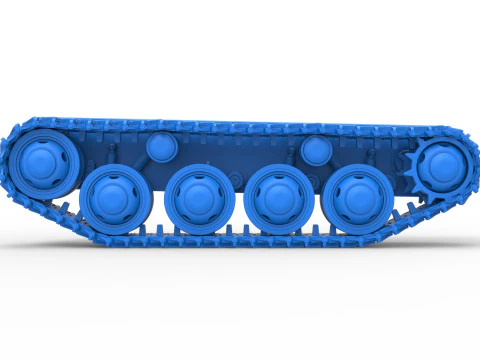 Schiene f&uuml;r Vintage Monster Tank Version 3 im Ma&szlig;stab 1 bis 25 3D Druckmodell