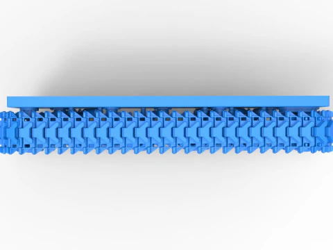 Schiene f&uuml;r Vintage Monster Tank Version 3 im Ma&szlig;stab 1 bis 25 3D Druckmodell