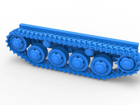 Schiene f&uuml;r Vintage Monster Tank Version 3 im Ma&szlig;stab 1 bis 25 3D Druckmodell