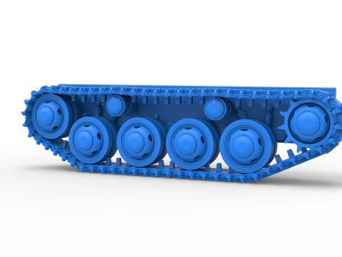 Schiene f&uuml;r Vintage Monster Tank Version 3 im Ma&szlig;stab 1 bis 25 3D Druckmodell