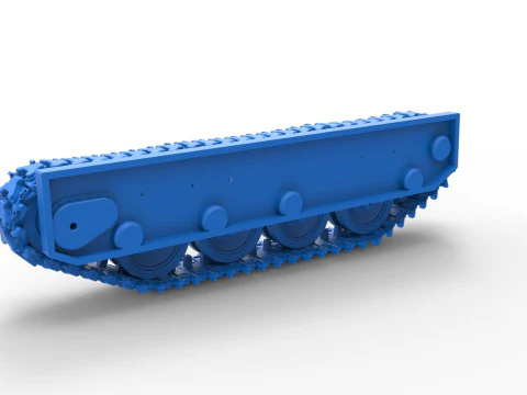 Schiene f&uuml;r Vintage Monster Tank Version 3 im Ma&szlig;stab 1 bis 25 3D Druckmodell