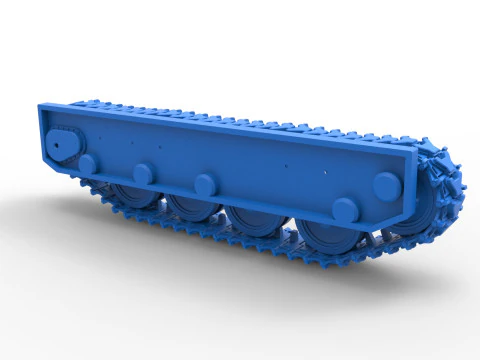 Schiene f&uuml;r Vintage Monster Tank Version 3 im Ma&szlig;stab 1 bis 25 3D Druckmodell