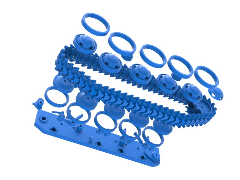 Schiene f&uuml;r Vintage Monster Tank Version 3 im Ma&szlig;stab 1 bis 25 3D Druckmodell