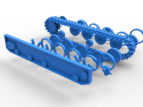 Track for Vintage Monster tank Version 3 Scale 1 to 25 3D 프린트 모델