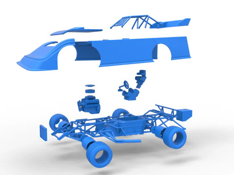 Super Dirt Late model Version 2 Scale 1 to 25 3D Print Model
