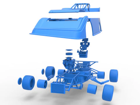 Super Dirt Late model Version 2 Scale 1 to 25 3D Print Model