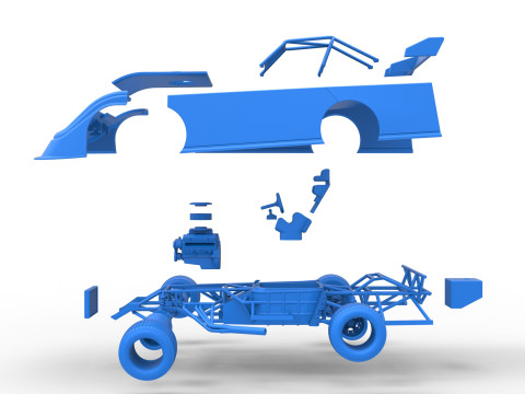 Super Dirt Late model Version 2 Scale 1 to 25 Modelo de Impressão 3D