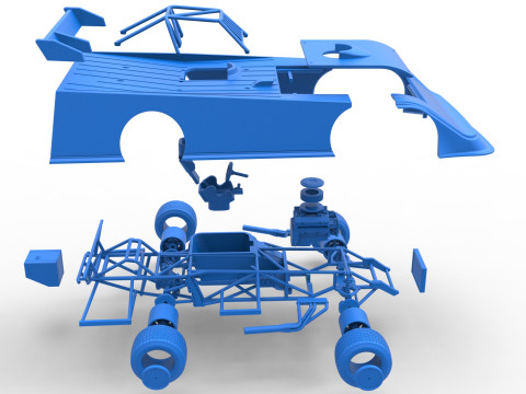 Super Dirt Late model Version 2 Scale 1 to 25 Modelo de Impressão 3D