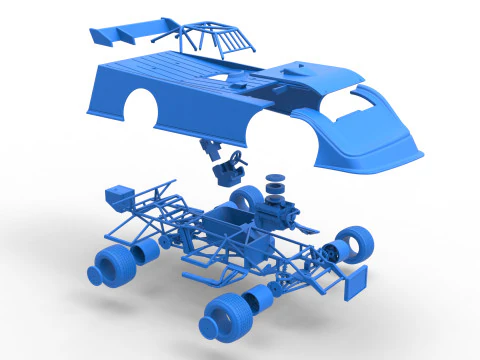 Super Dirt Late model Version 2 Scale 1 to 25 3D Print Model