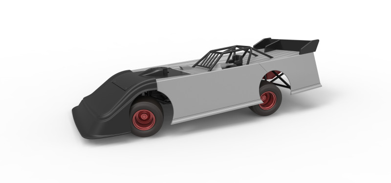 Super Dirt Late model while turning Version 2 Scale 1 to 25 3Dプリントモデル .c4d .max .obj .3ds .fbx .stl .blend