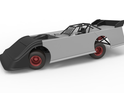 Super Dirt Late model while turning Version 2 Scale 1 to 25 3D Print Model