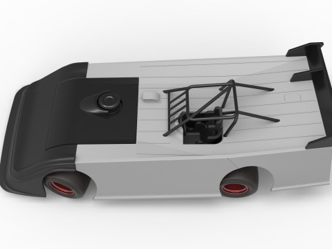 Super Dirt Late model while turning Version 2 Scale 1 to 25 3Dプリントモデル