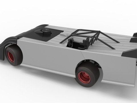 Super Dirt Late model while turning Version 2 Scale 1 to 25 3Dプリントモデル