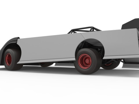 Super Dirt Late model while turning Version 2 Scale 1 to 25 3Dプリントモデル