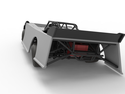 Super Dirt Late model while turning Version 2 Scale 1 to 25 3Dプリントモデル