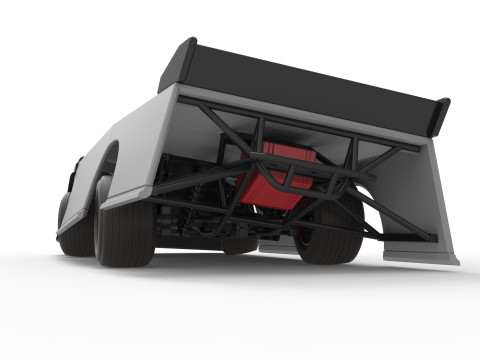 Super Dirt Late model while turning Version 2 Scale 1 to 25 3Dプリントモデル