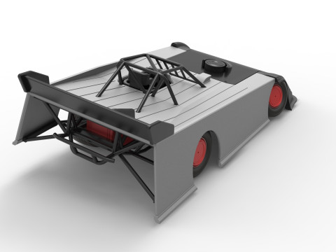 Super Dirt Late model while turning Version 2 Scale 1 to 25 3Dプリントモデル
