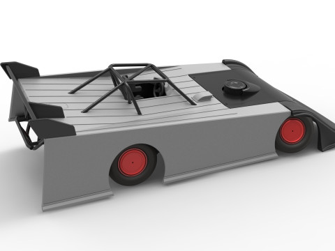 Super Dirt Late model while turning Version 2 Scale 1 to 25 3Dプリントモデル