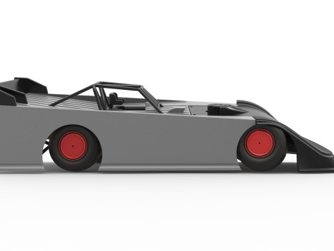 Super Dirt Late model while turning Version 2 Scale 1 to 25 3Dプリントモデル