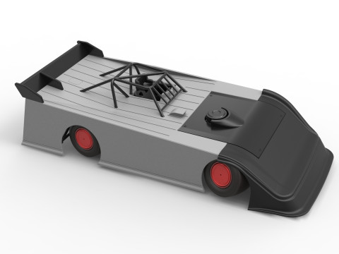 Super Dirt Late model while turning Version 2 Scale 1 to 25 3Dプリントモデル